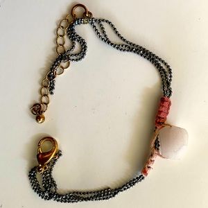 American eagle Bracelet with pink stone